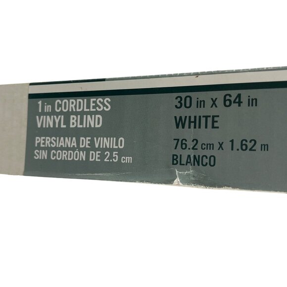 1 In Cordless Vinyl Blind 30 In X 64 In Light Filtering White C322 - Picture 4 of 7